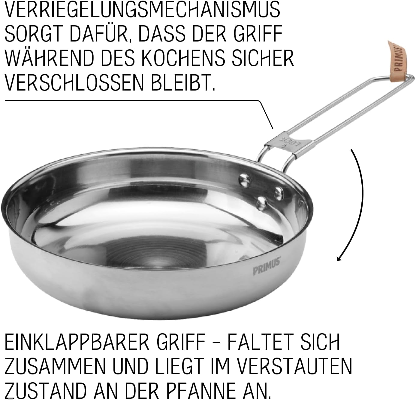 Camping Kochgeschirr, 1,8 L Topf + 21 cm Pfanne
