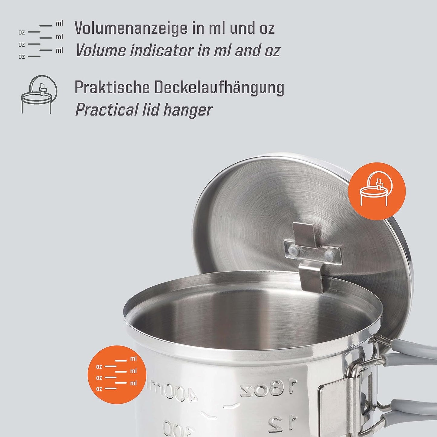 Outdoor-Kochtopf, Edelstahl 625ML