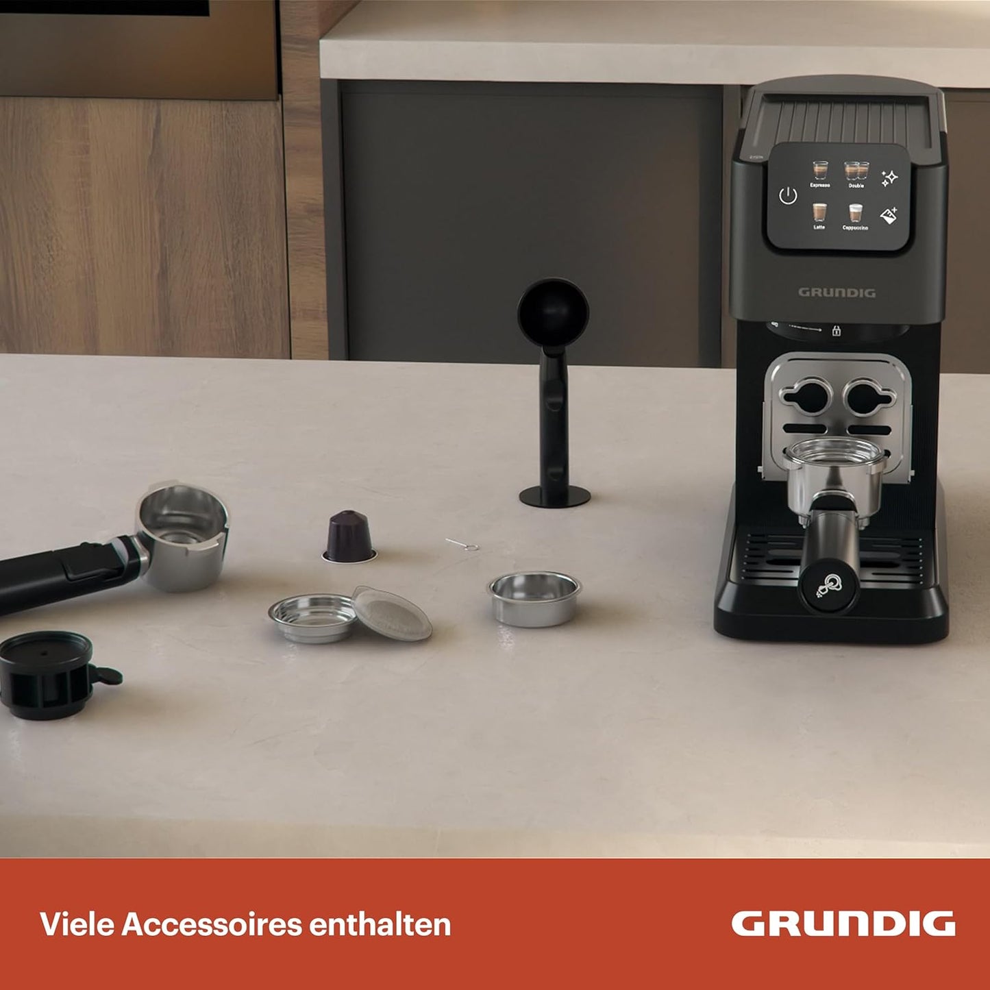 KSM 6430 Siebträgermaschine mit Milchsystem & Zweifachdüse, geeignte für Kaffepads und Kapseln