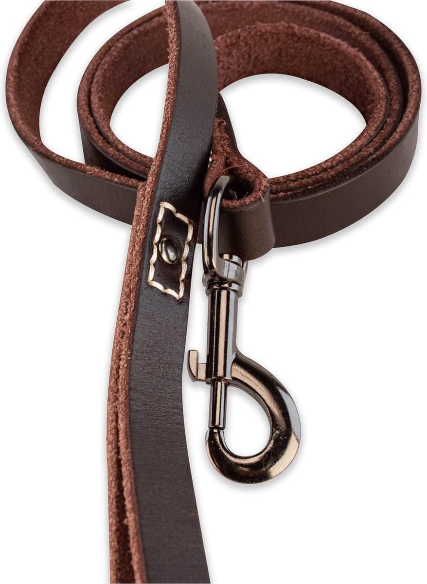 Hundeleine mit Naht, 140 cm, Braun/Schwarz 140cm