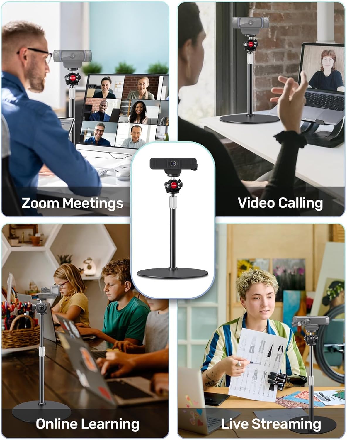 Webcam-Ständer mit 360° Kugelkopf