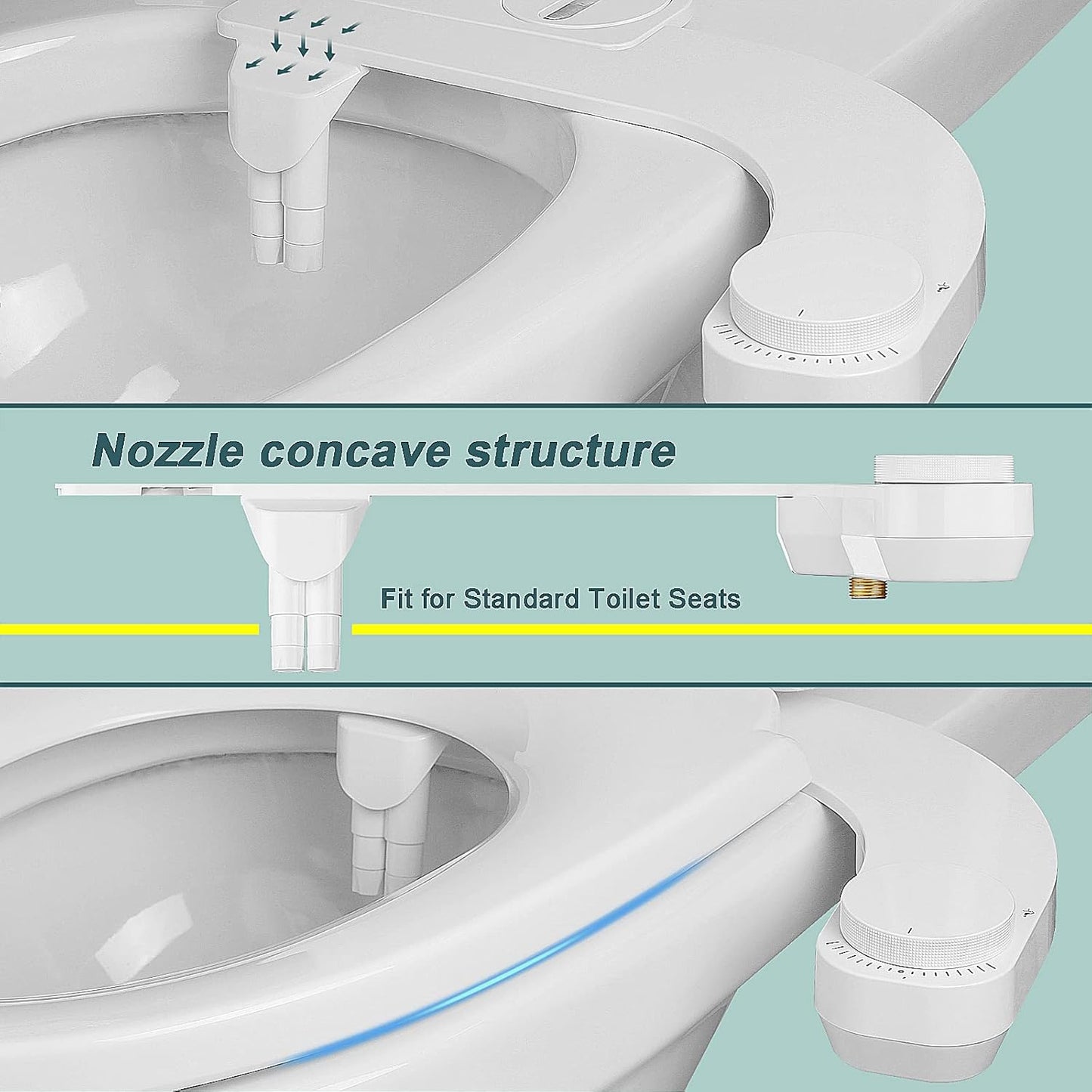 Bidet Aufsatz Ultra-Slim, links, Linkes Weiss