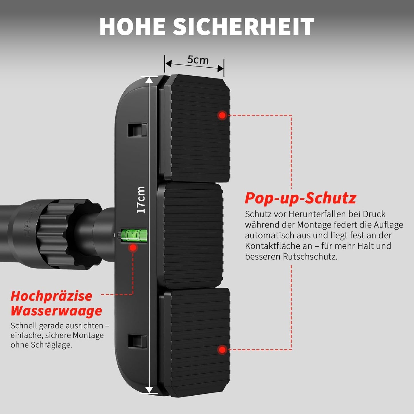 Klimmzugstange ohne Schrauben, schwarz
