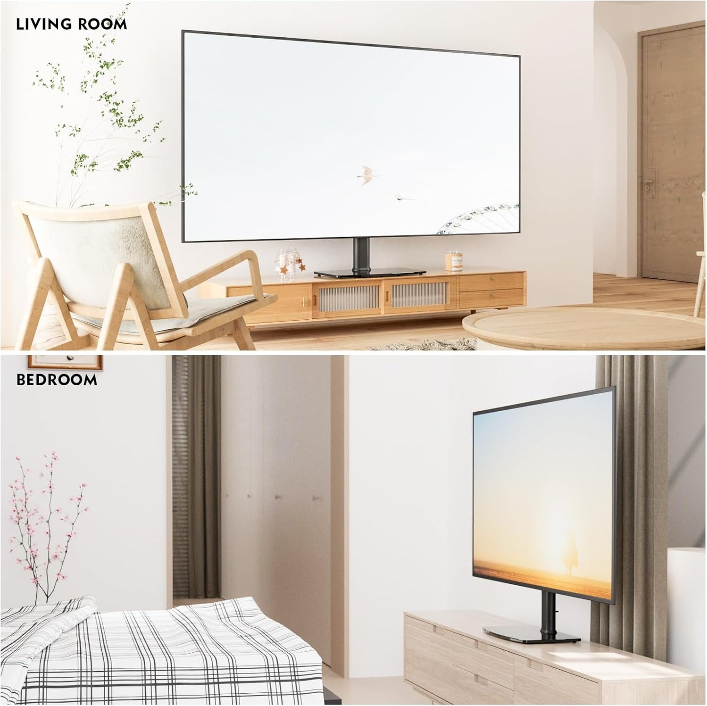 Universal TV Standfuss für 40''-86'' Flachbildfernseher, Large