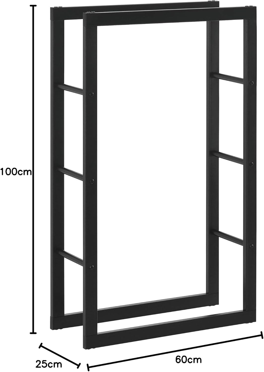 Kaminholzregal (60 x 100 x 25 cm), 60 x 100 x 25 cm