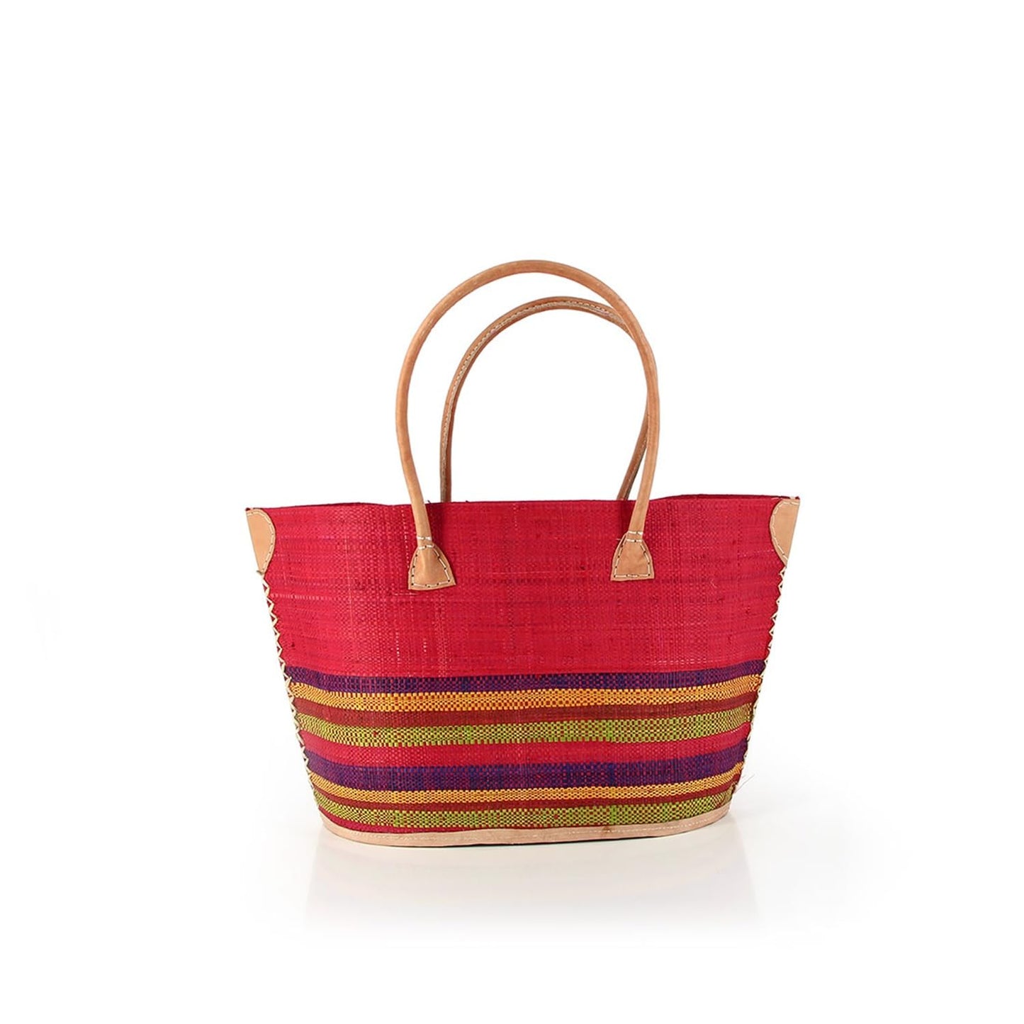 Korbtasche aus Raphia/Bast - Shopper/Einkaufskorb, Imito