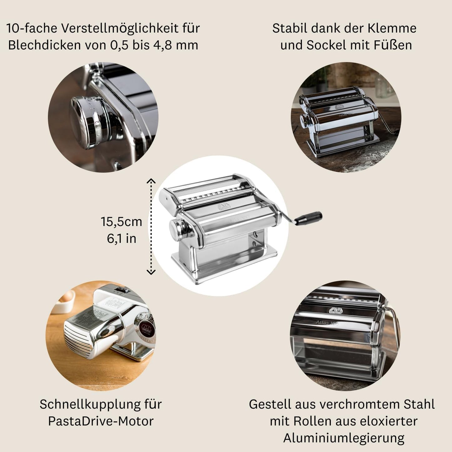 Nudelmaschine Atlas 180, Atlas 180 Nudelmaschine