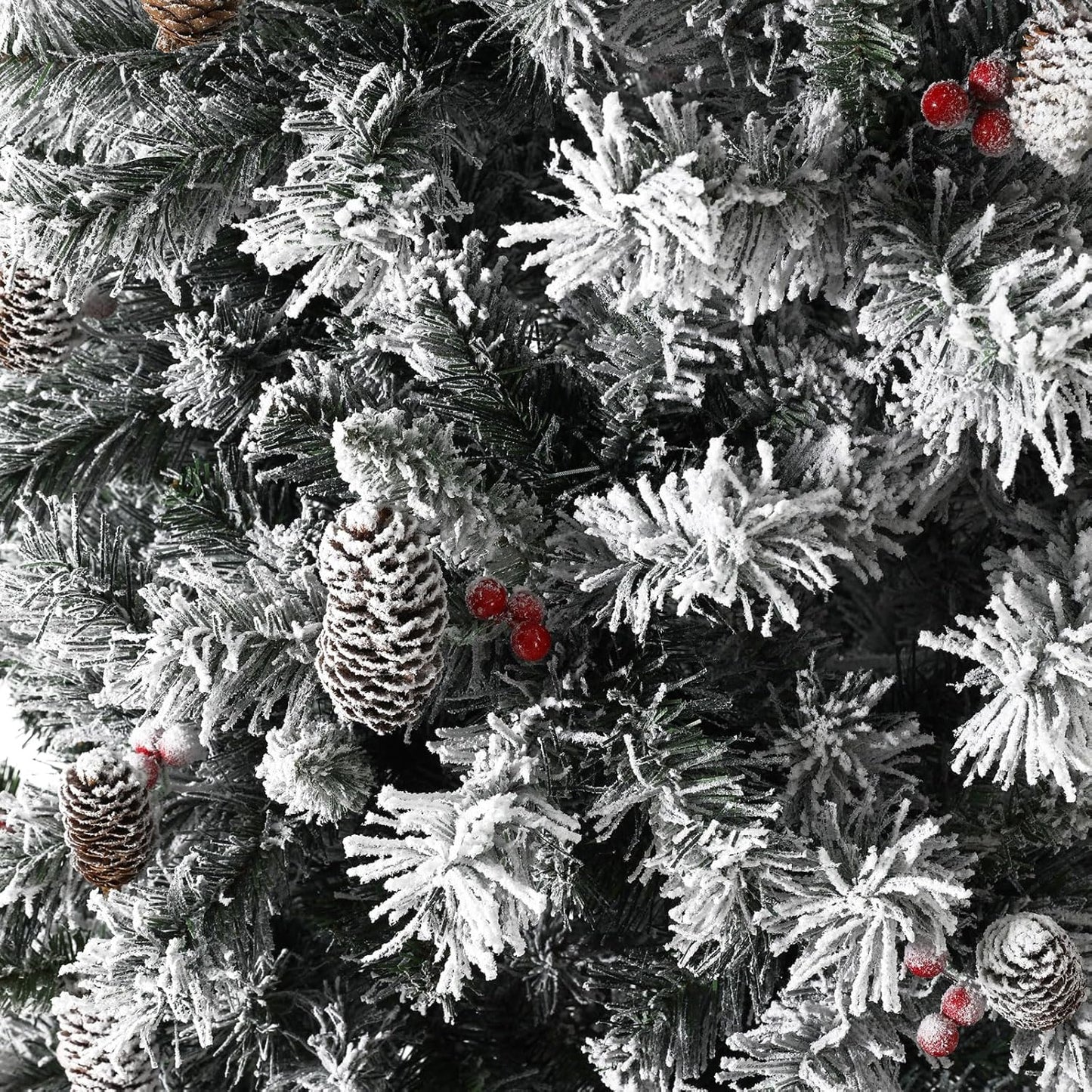 Künstlicher Weihnachtsbaum mit Klappsystem, Schnee-weiss, 150 cm