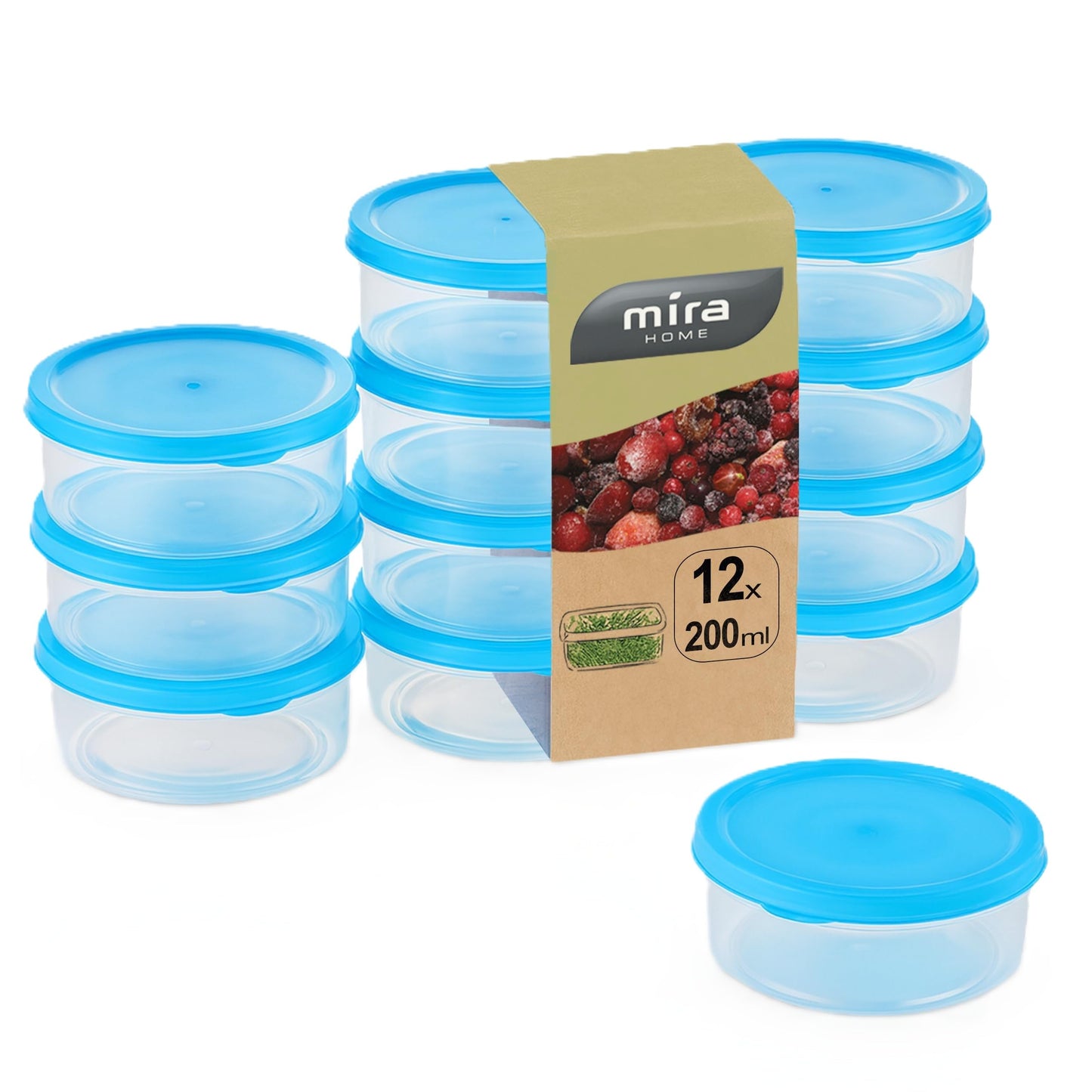 12-teiliges Gefrierdosen-Set, 0,2L (12 Stk)