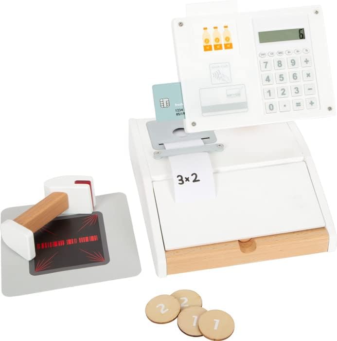 Holz-Kasse für Kaufladen-Rollenspiele, Kasse