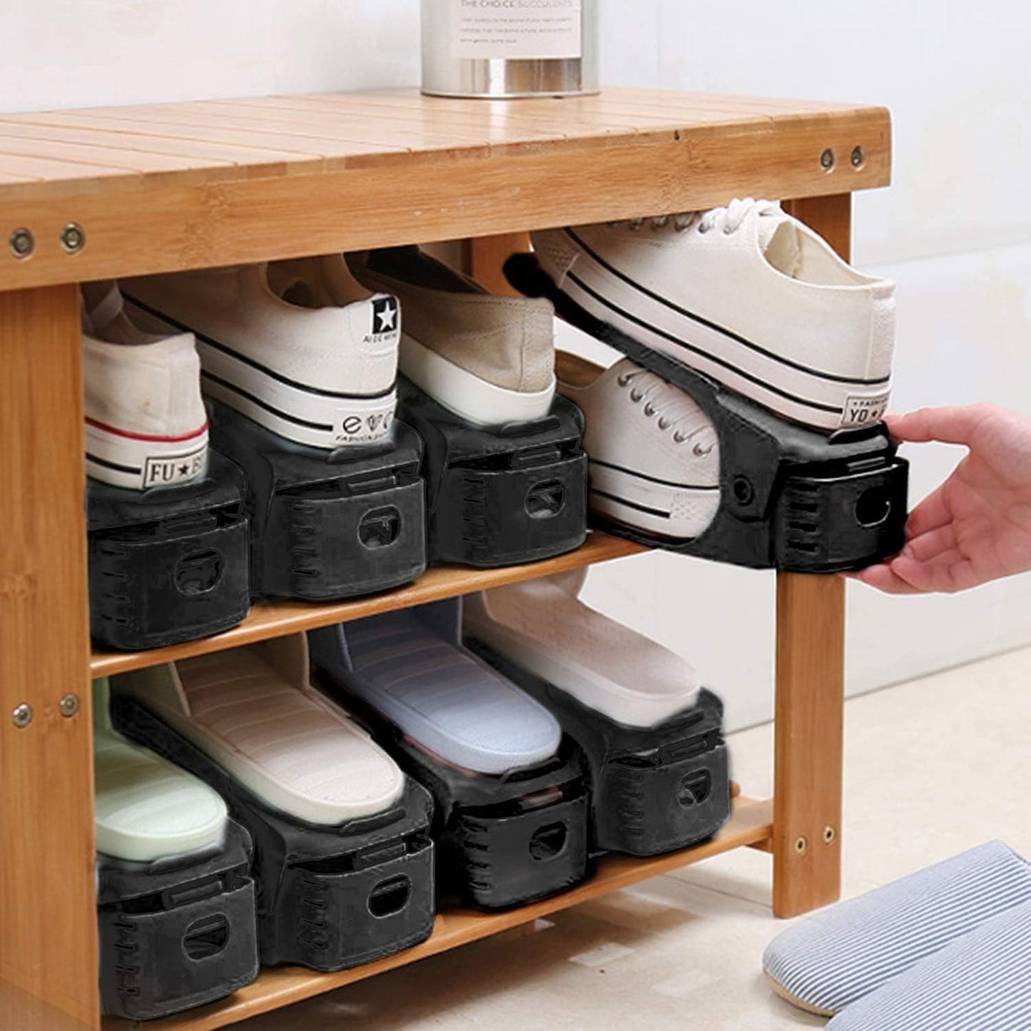 20 Stück Schuhstapler, Schwarz