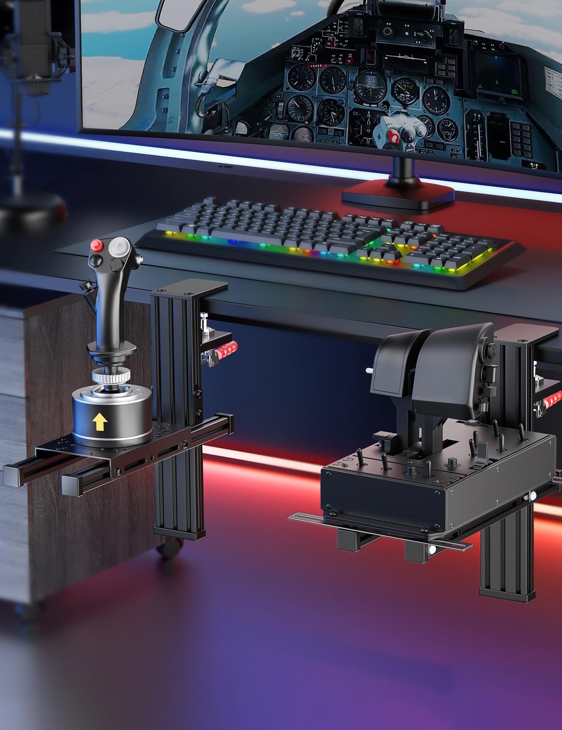 2er-Set Tischhalterungen für Flight Sim Hotas