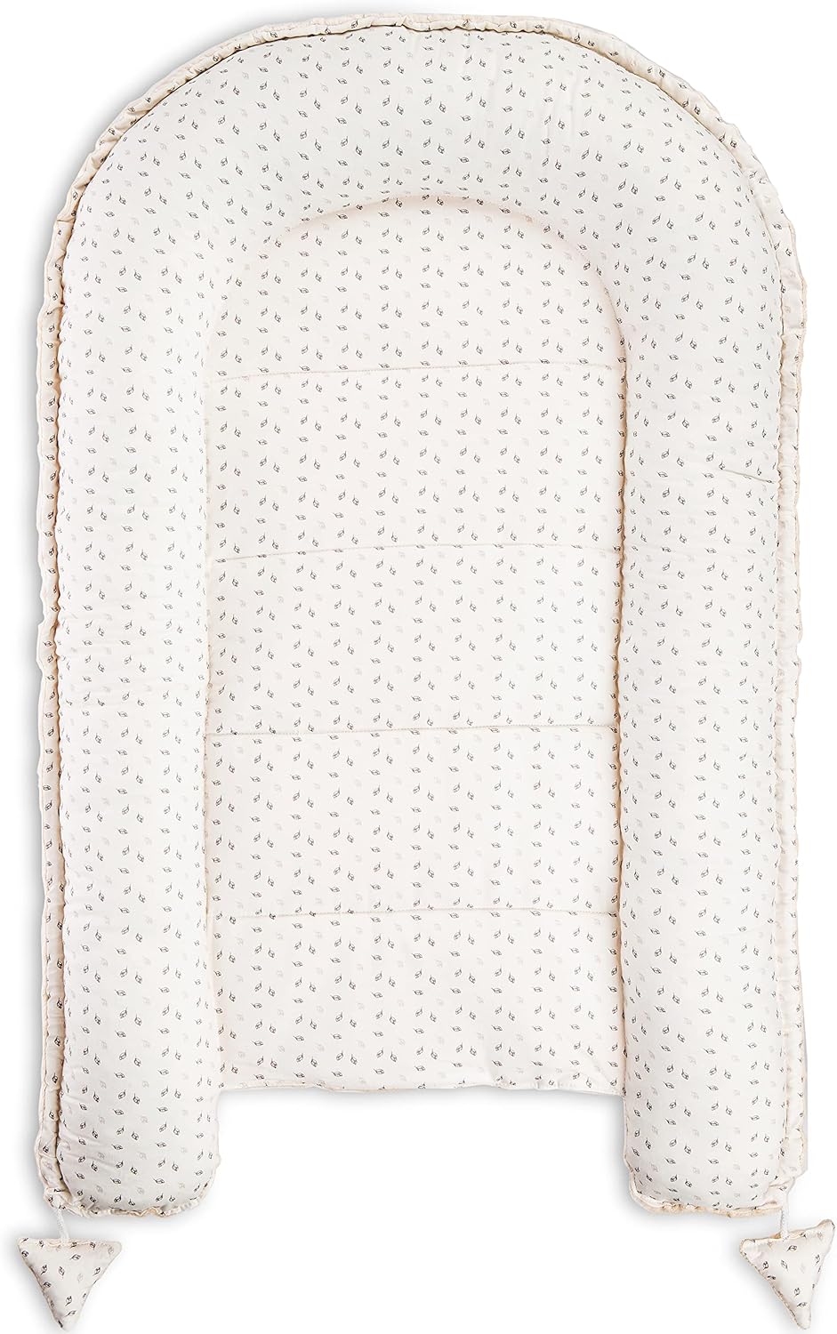 Babynest 2-seitig für Säuglinge und Neugeborene, Beige Minky