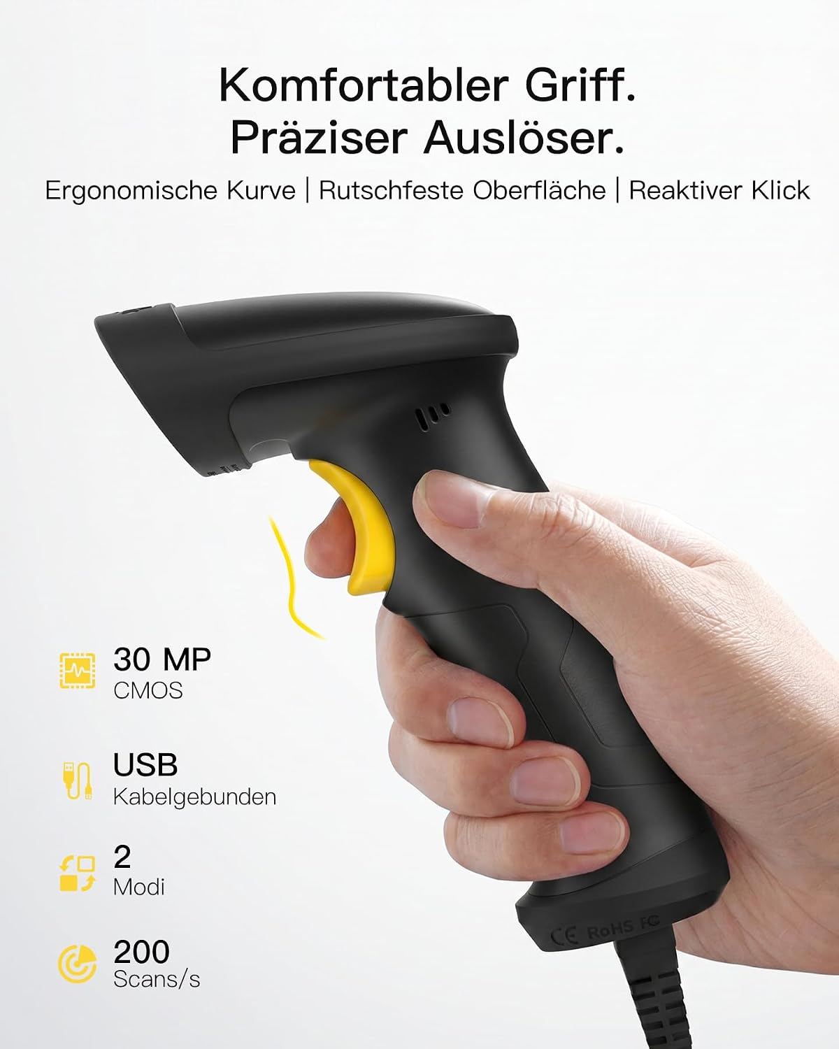 Hyper A60 Barcode Scanner 1D, 2D, QR
