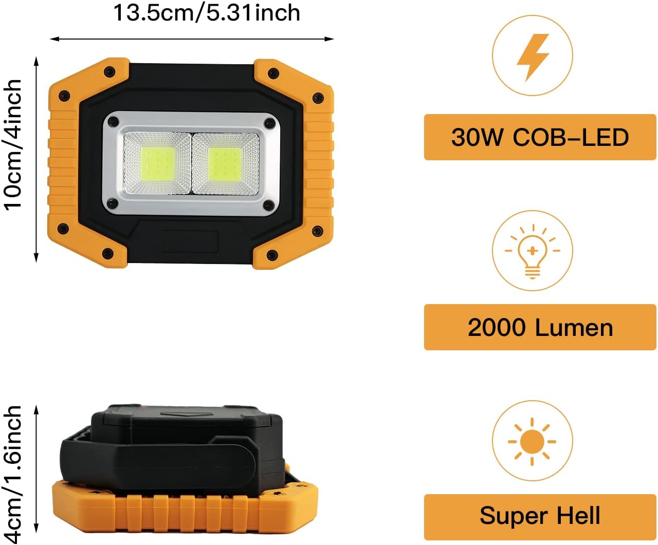LED Baustrahler, 1 Stück