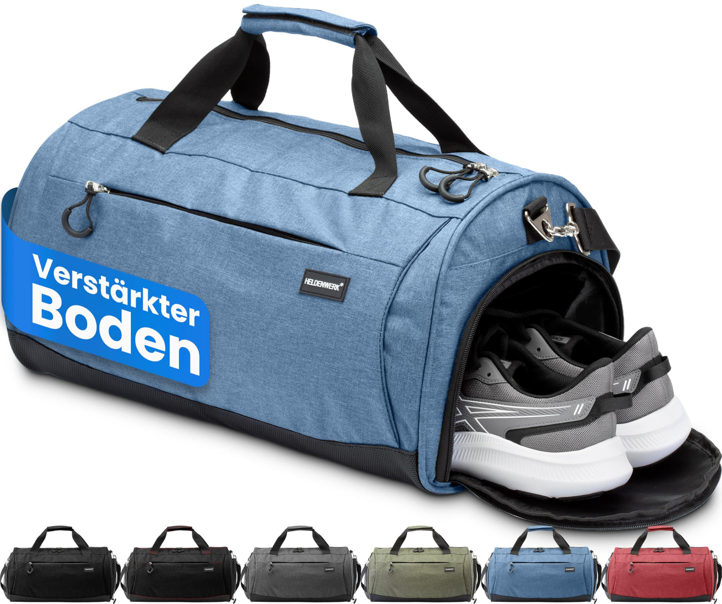 Sport- und Reisetasche mit Schuh- und Nassfach, Navy Blau 58 x 31 x 31 cm (Large 50L)