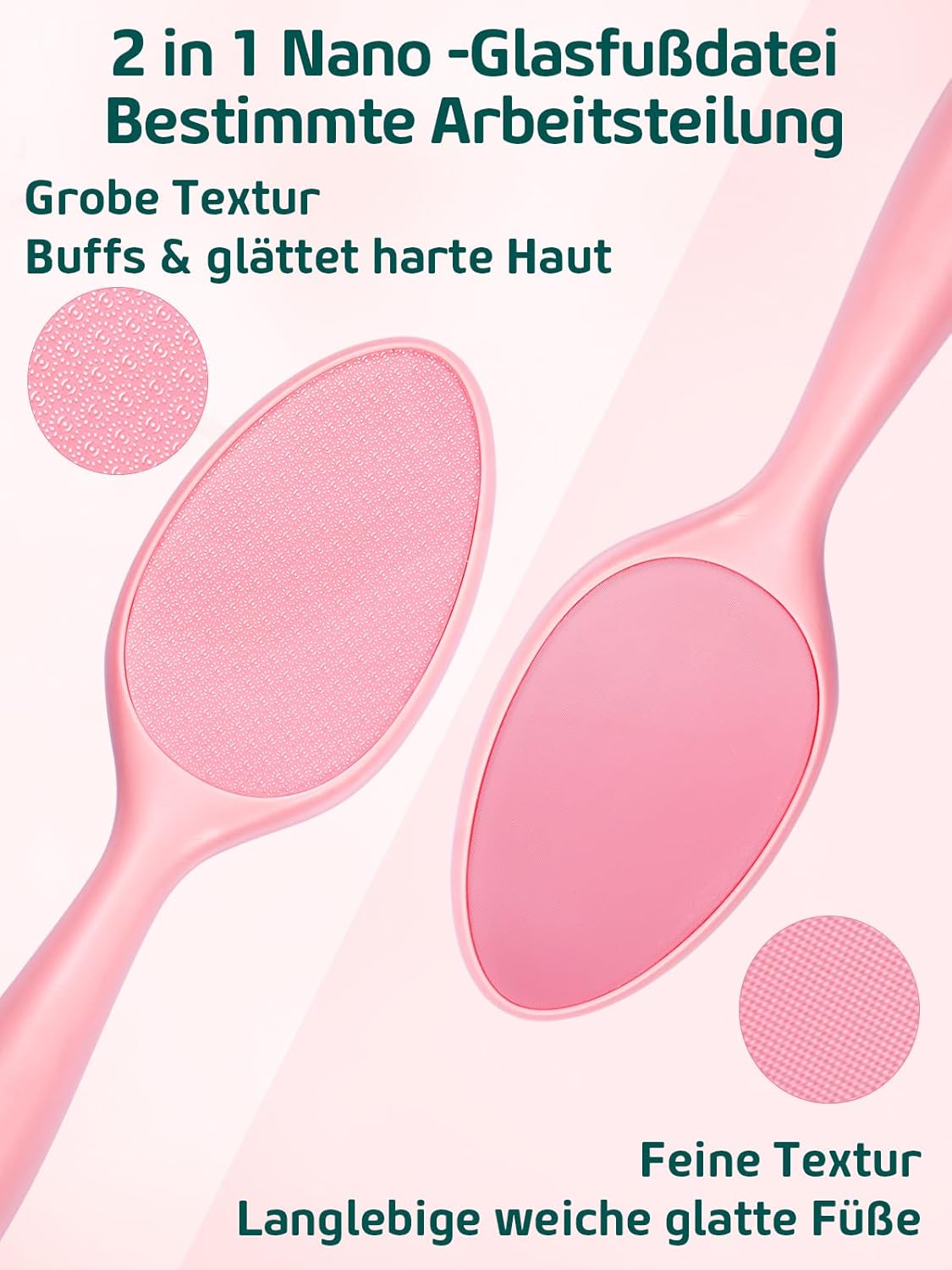 Hornhautentferner, 2-seitig, 2-seitig, Pink-SE