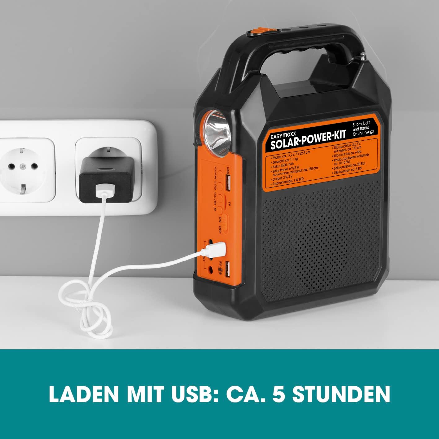 Solar-Generator Kit, 4.500 mAh