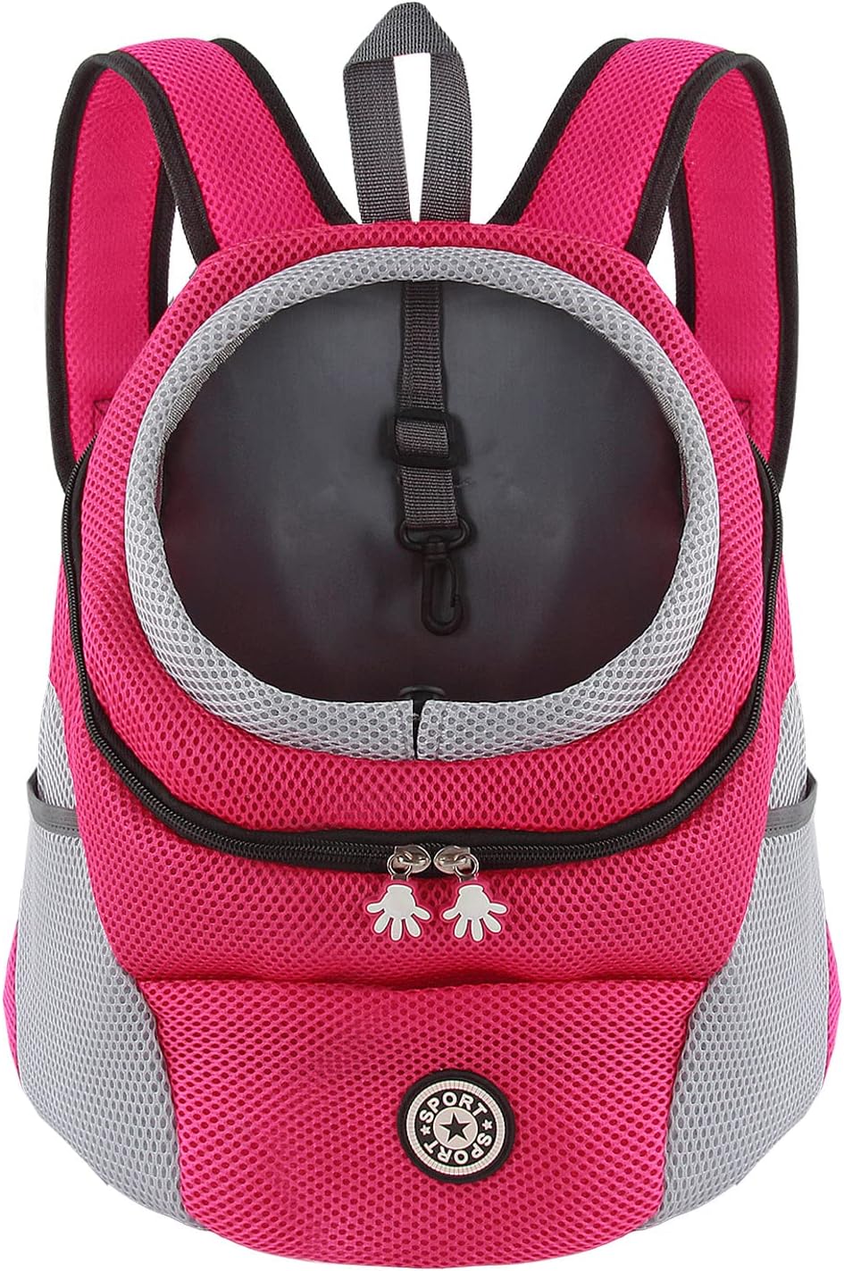 Hunde-Rucksack mit wasserfestem Boden, M Rot