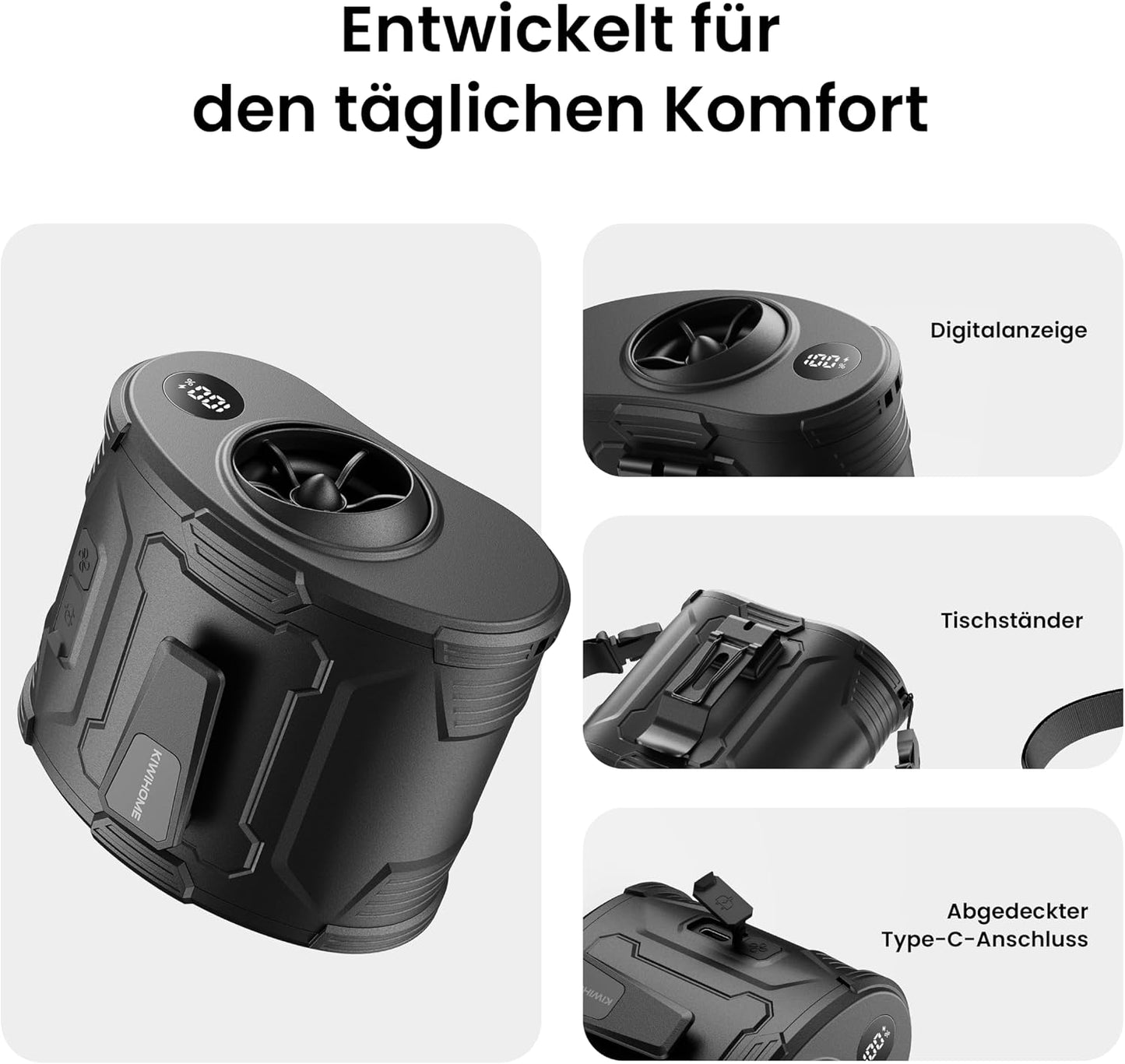 Tragbarer Taillen-Clip-Ventilator