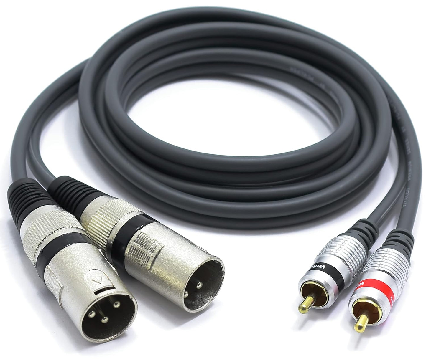 XLR auf Cinch Adapterkabel, 2XLR-2RCA, 2-XLR-M/2RCA 1.5m
