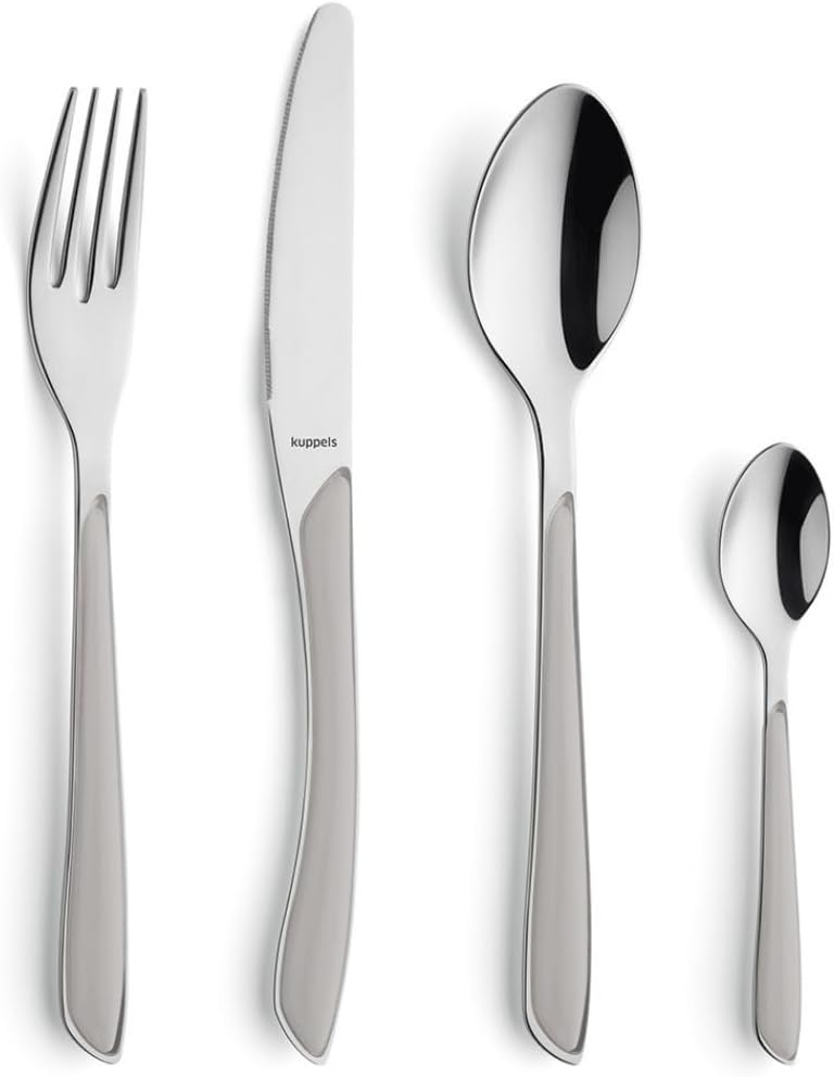 24-teiliges Besteckset Prisma für 6 Personen, 24-teilig Hellgrau | 24-teilig