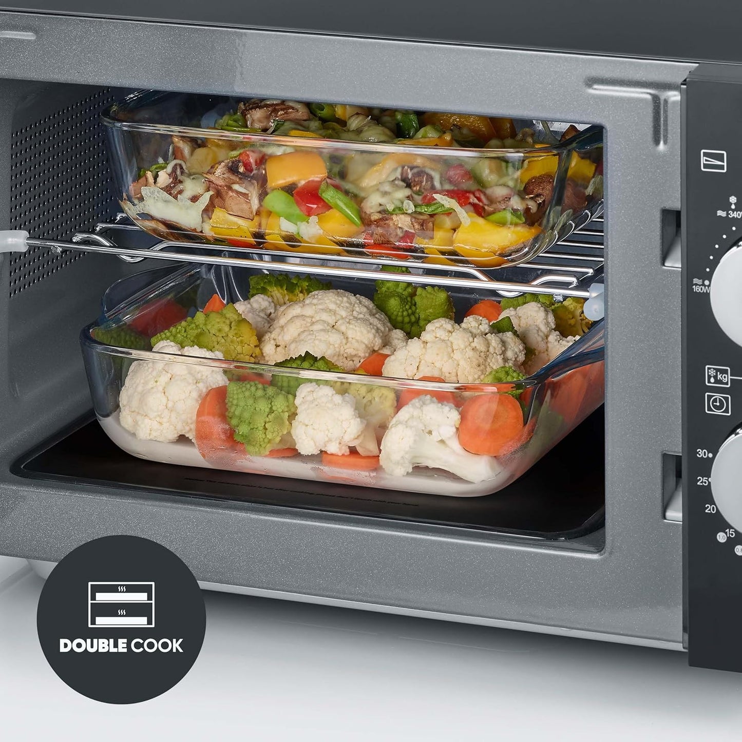 MW 7762 Mikrowelle mit Grill, 2-in-1 Grillfunktion, 20 Liter|Single