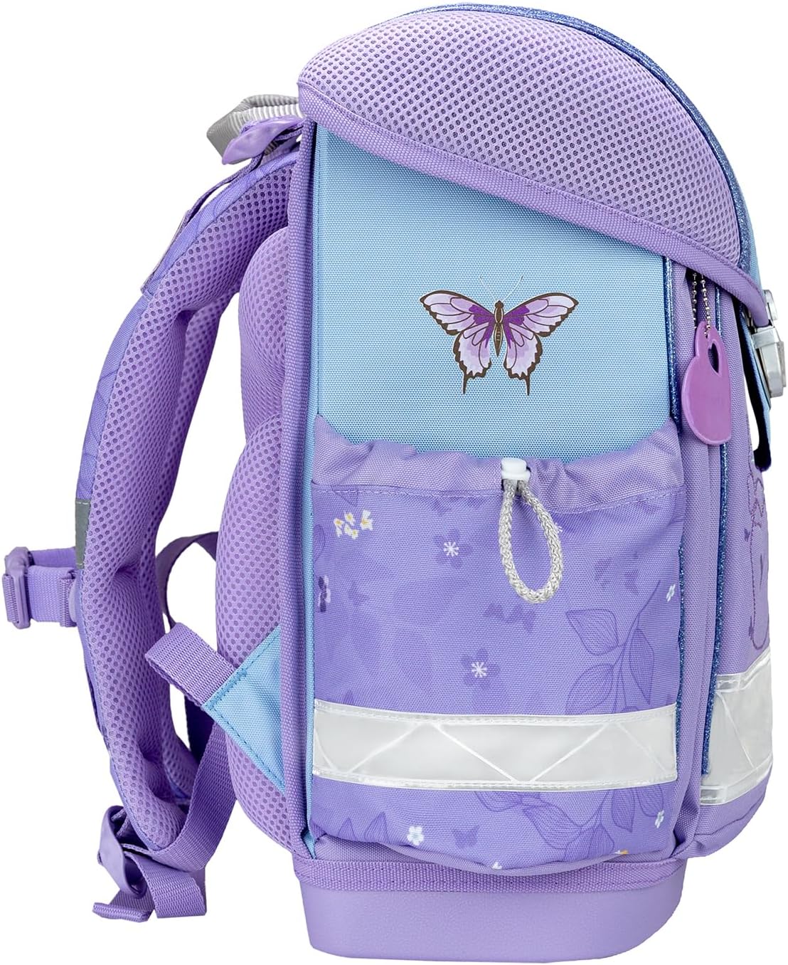 Classy Schulranzen-Set (4-teilig), M Purple Blue Butterfly