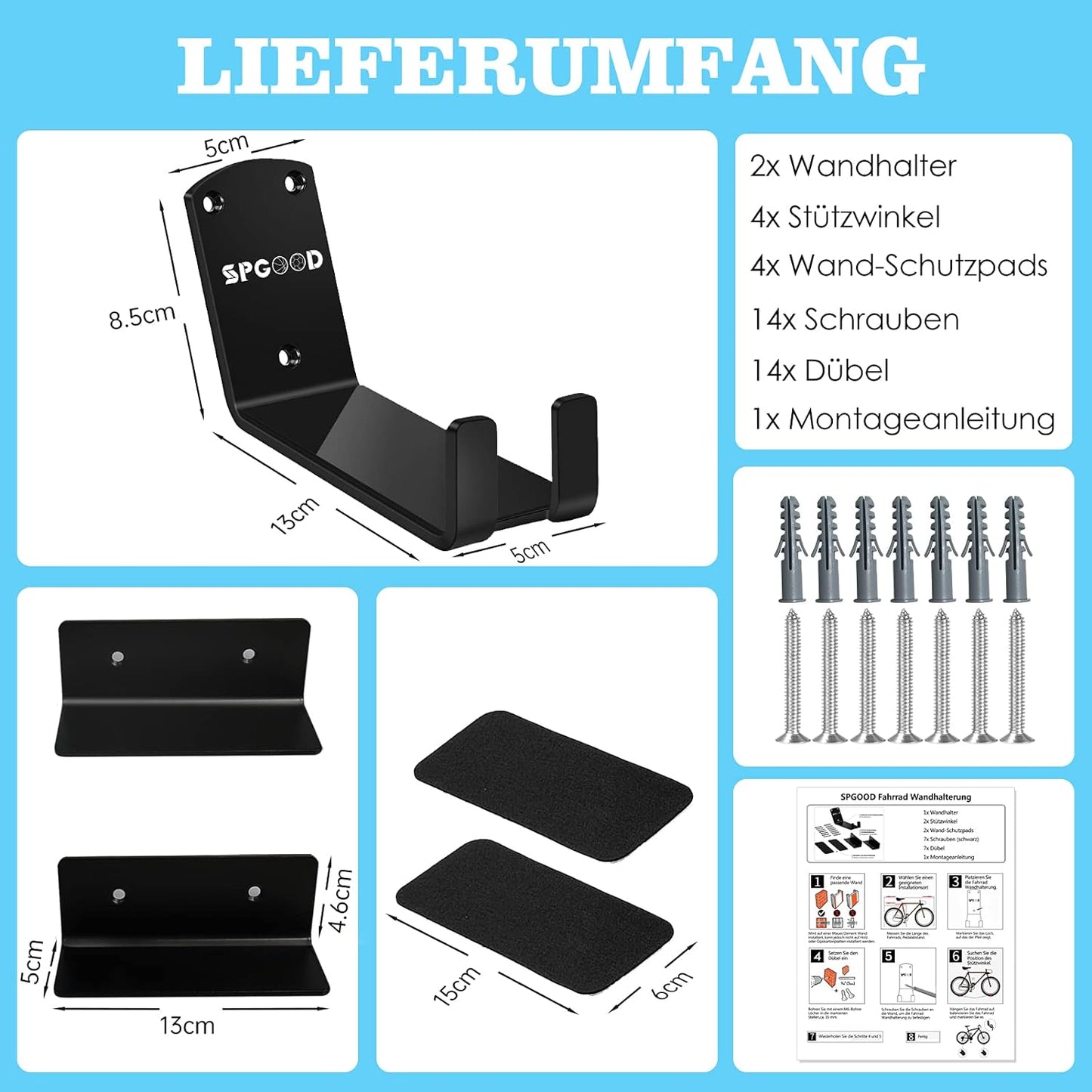 Wandhalterung, 2 Pcs