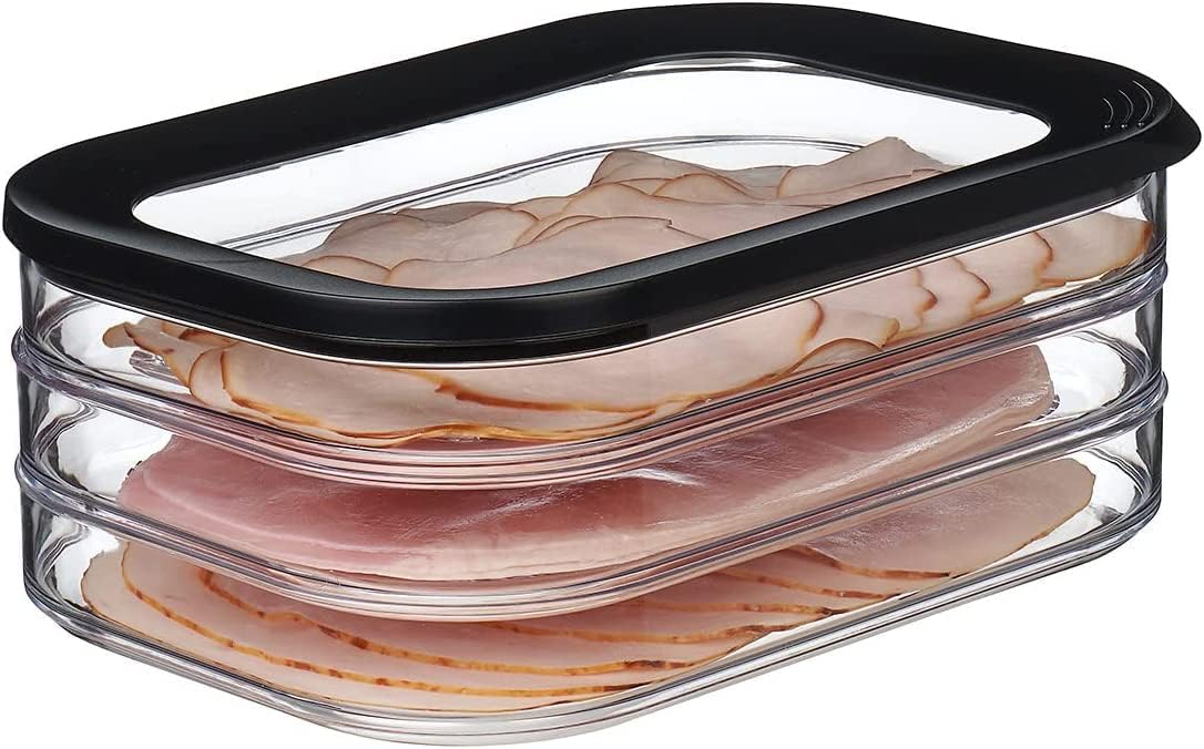 Frischhaltedosen Starter-Set Meat and Cheese Modula, Meat and Cheese Set Schwarz