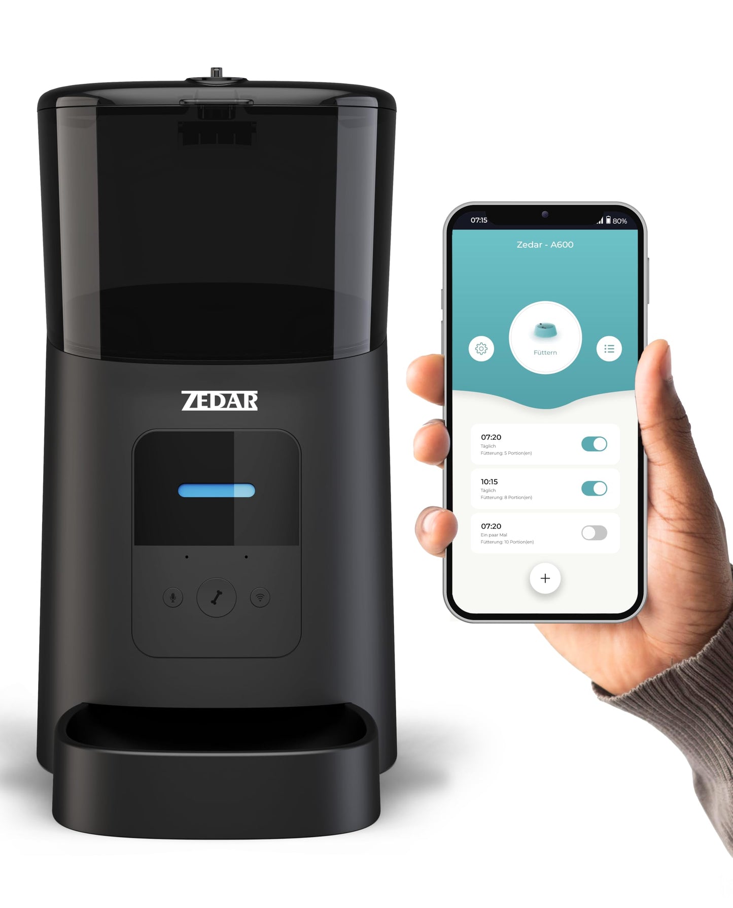 Futterautomat mit App-Steuerung