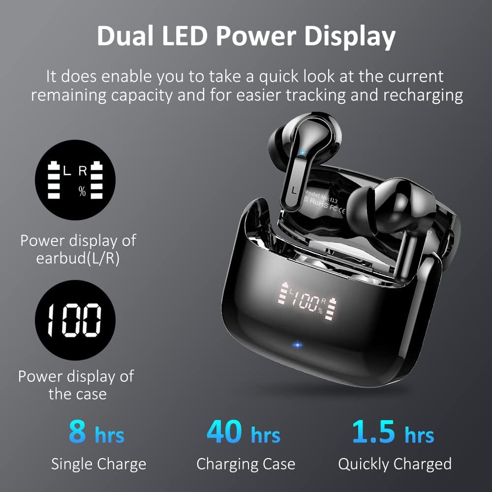 i13 In-Ear Kopfhörer mit Noise Cancelling, Schwarz