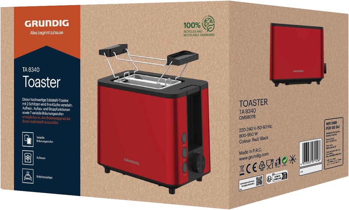 TA8340 Toaster mit Brötchenaufsatz, Style 2024