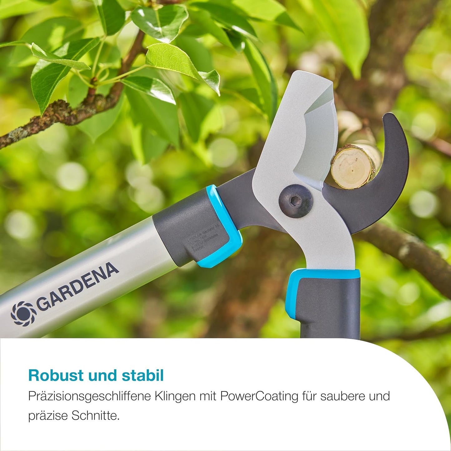 Astschere EasyCut L (grau/türkis, 50cm), Länge 68cm Frisches Holz Ast Ø 4,5cm