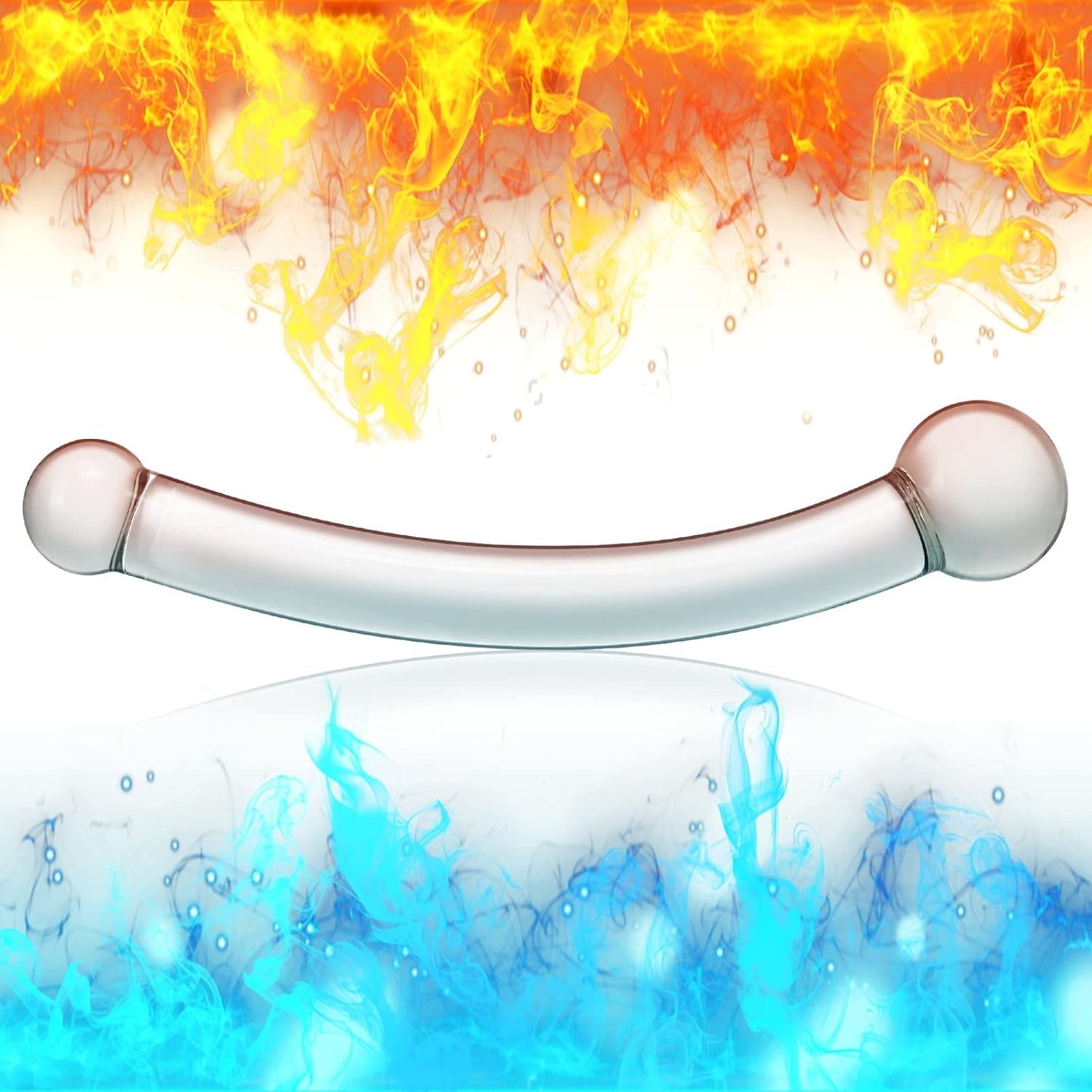 Doppeldildo, Anal- und G-Punkt-Stimulator, Transparent