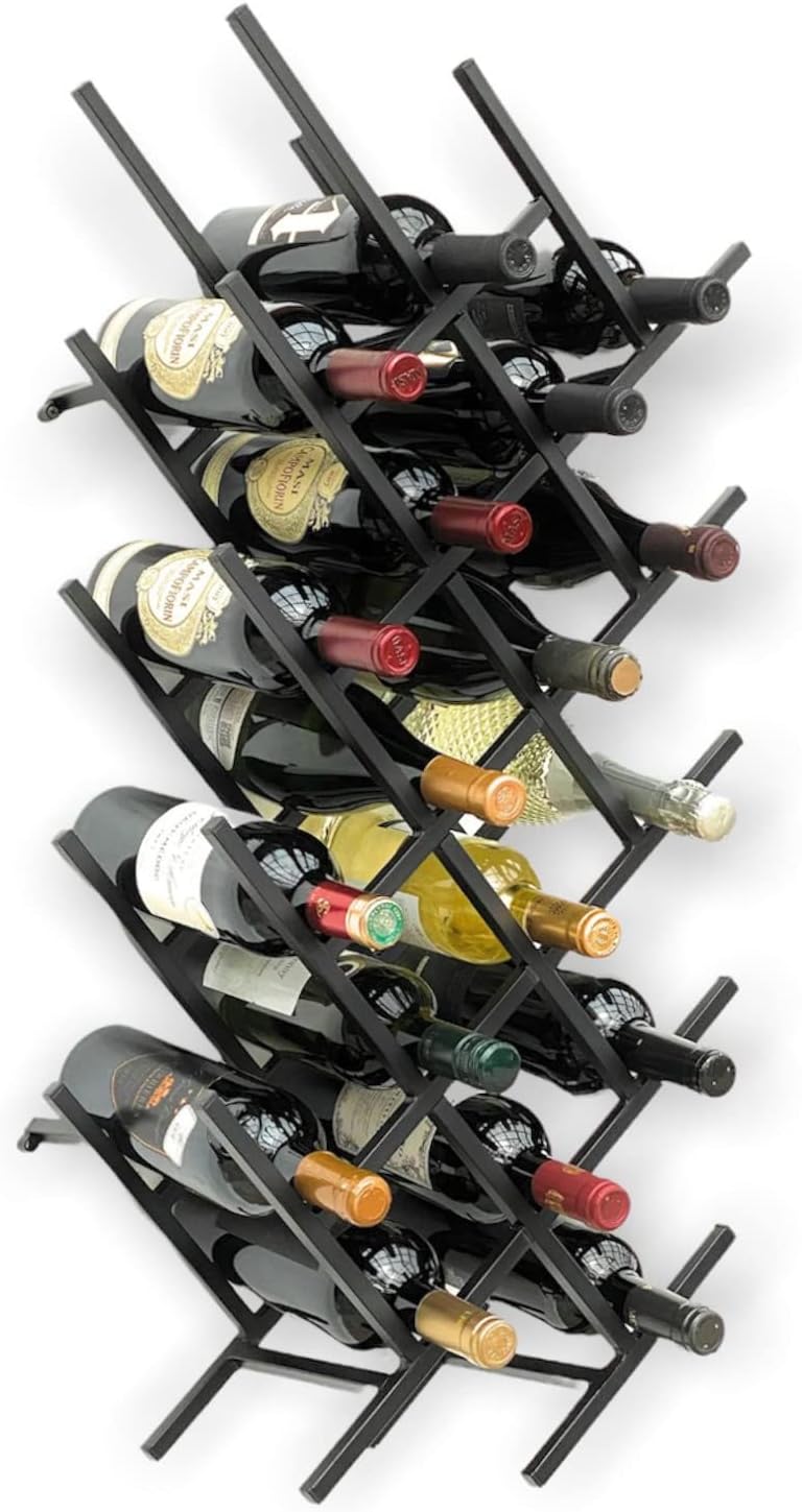 Erweiterbares Weinregal für 18 Flaschen 2er-Set