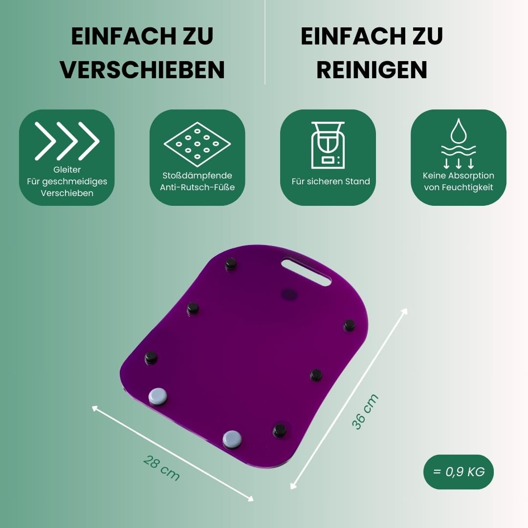 Gleitbrett für Thermomix, Violett Hochglanz