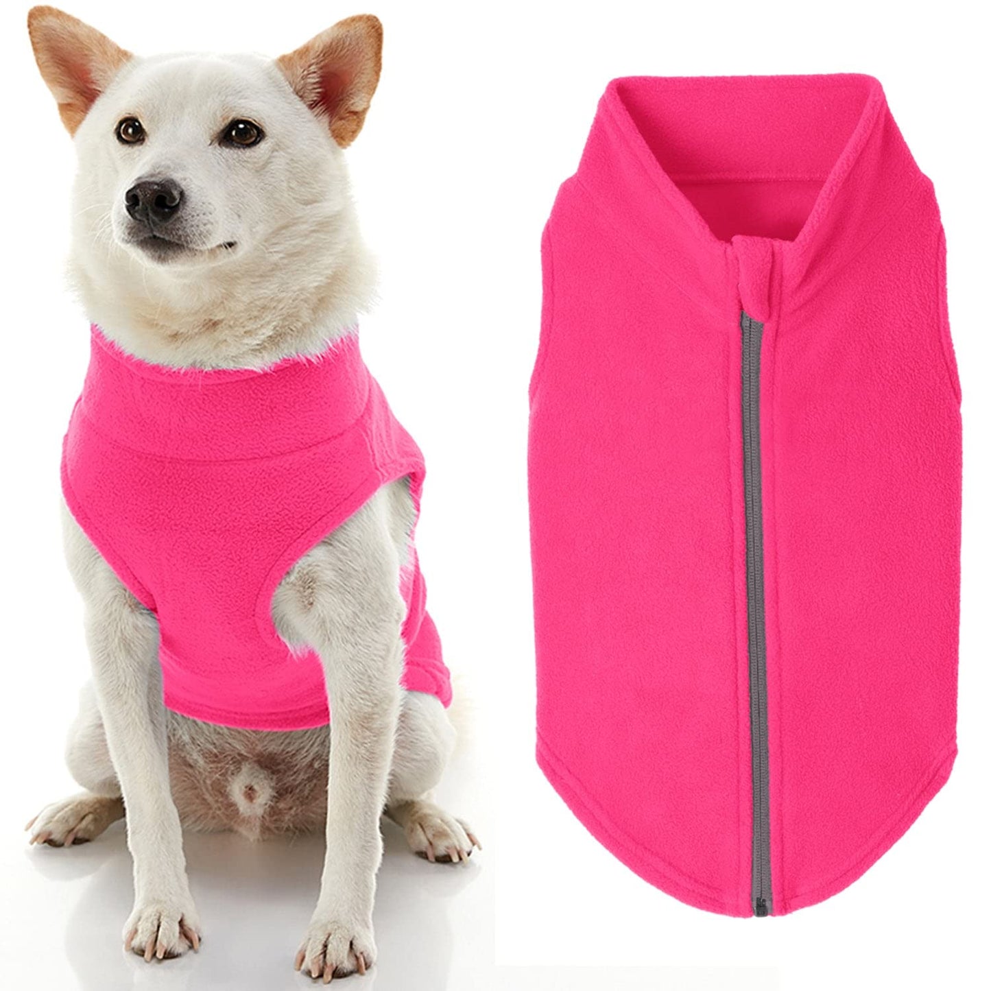 Hundepullover mit Reissverschluss, rose 3X-Large chest (~28")