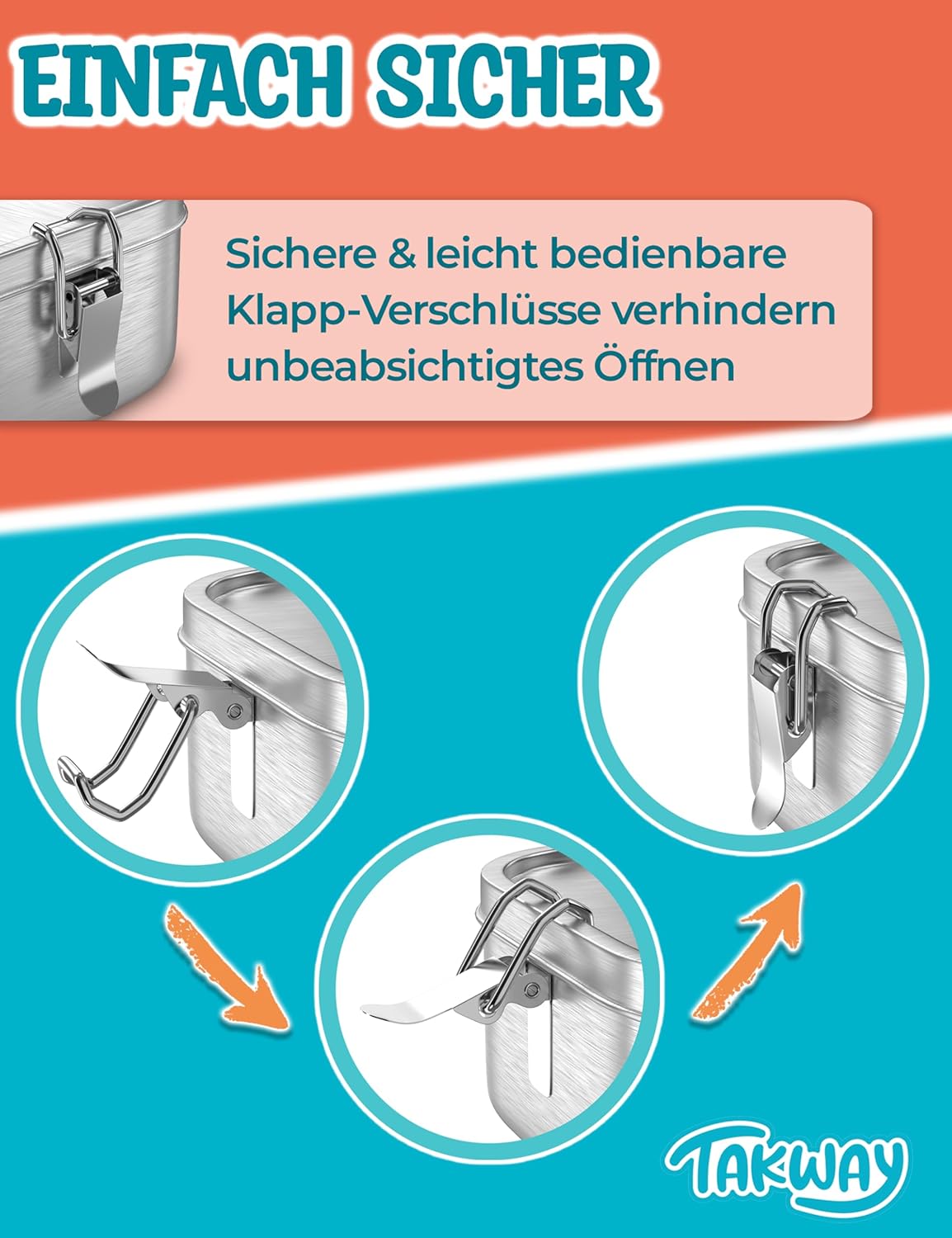 Brotdose mit 3-Fach-Unterteilung und Pusteblumendesign, Pusteblume 3-Fächer