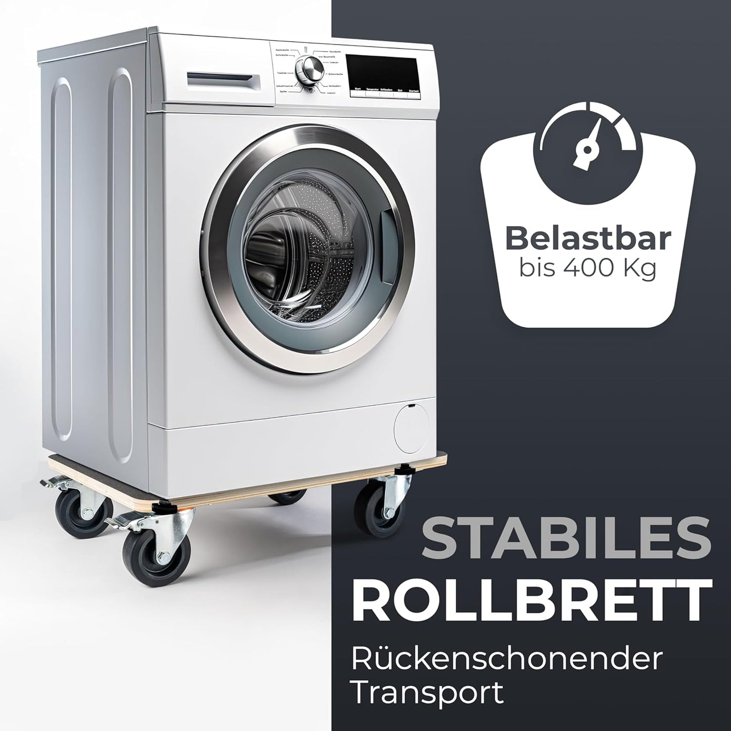 Rollbrett mit Feststellbremsen, 60 x 40 cm