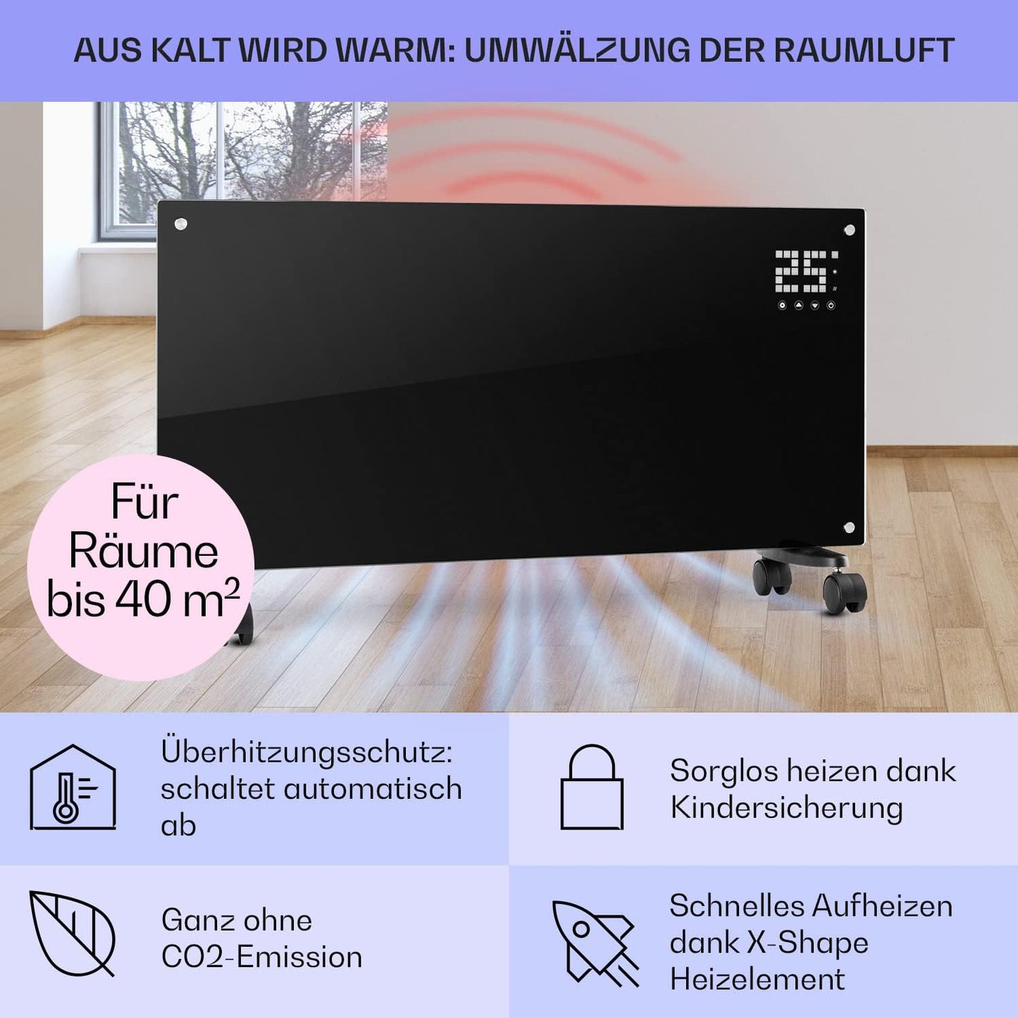 Bornholm Elektroheizung, Schwarz, Bornholm