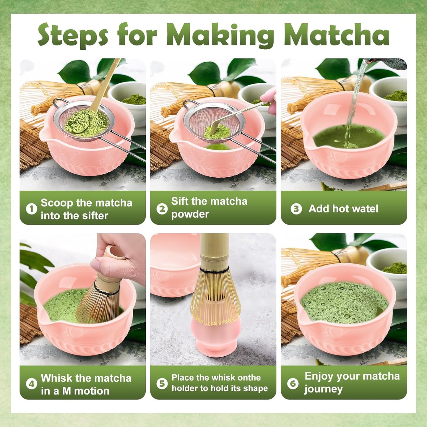 Matcha Tee-Set, Rosa