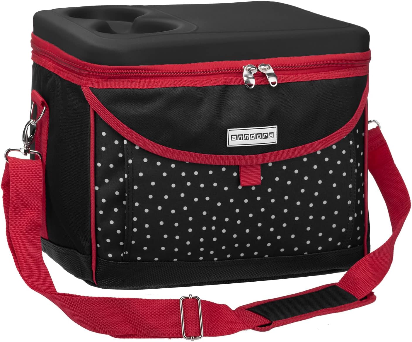 Kühltasche, Schwarz Weiss Gepunktet