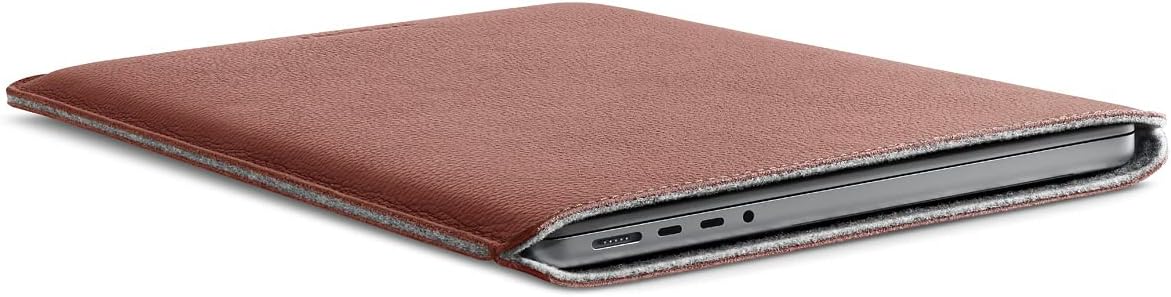 Leder-Schutzhülle für MacBook Pro 14 Zoll, MacBook Pro 14 Cognac Braun