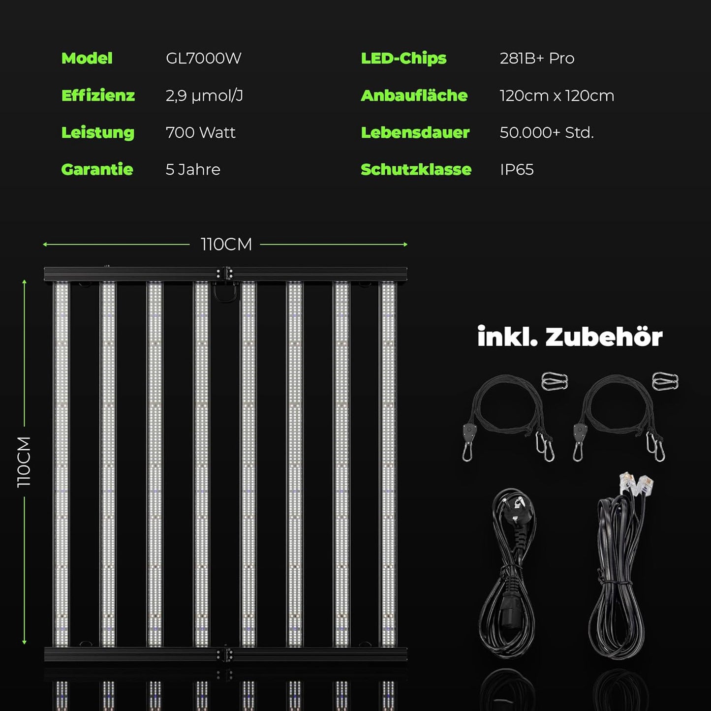 LED Pflanzenlampe, GL7000W
