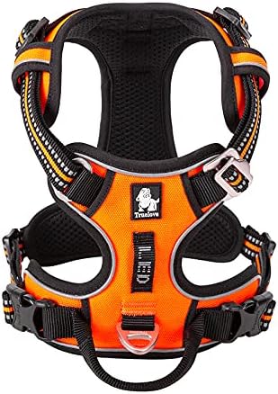 Truelove No Pull Hundegeschirr TLH56512, verstellbar, reflektierend, M Orange