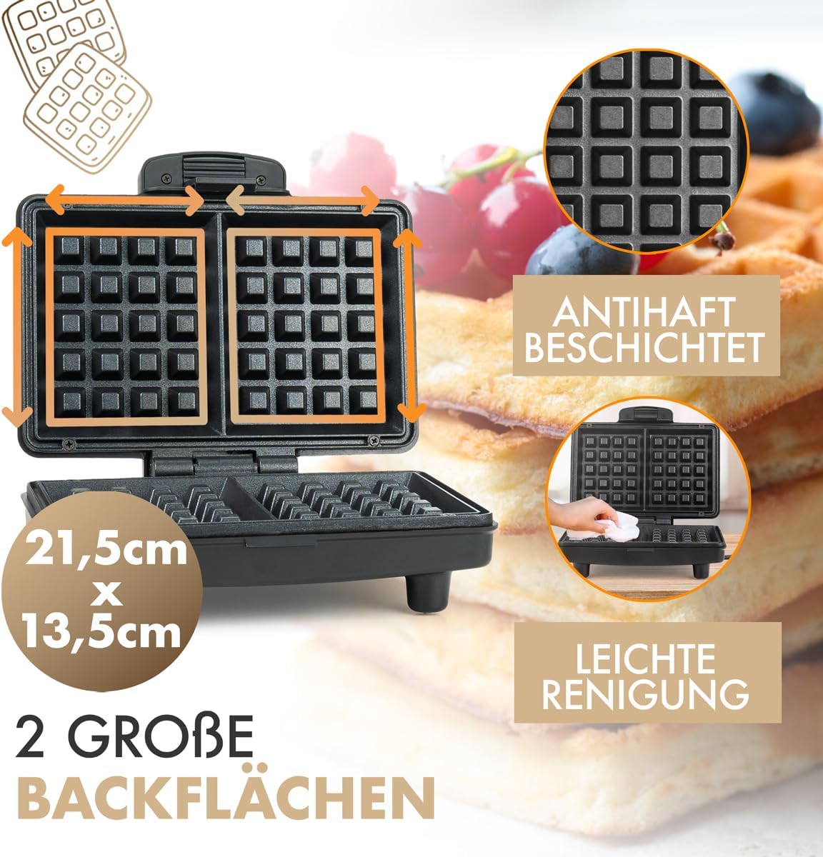 Waffeleisen mit Antihaftbeschichtung