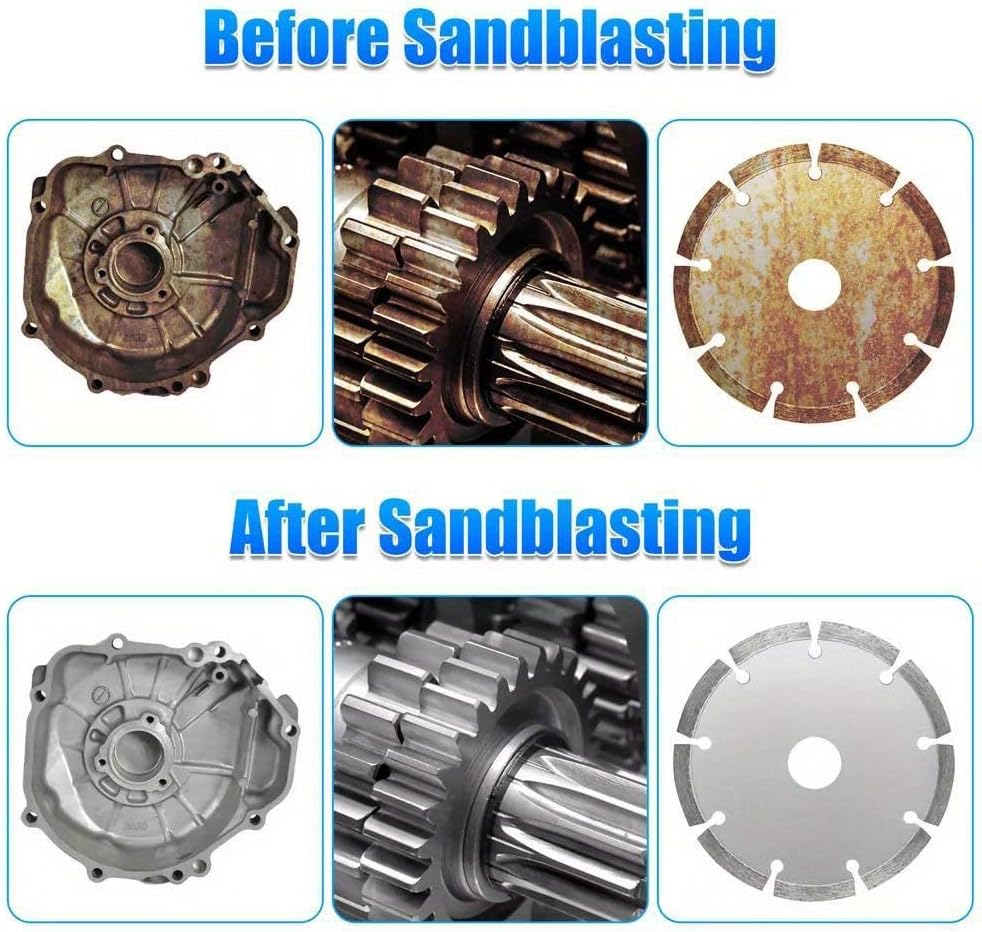 Sandstrahlpistole mit Düsen und Schlauch