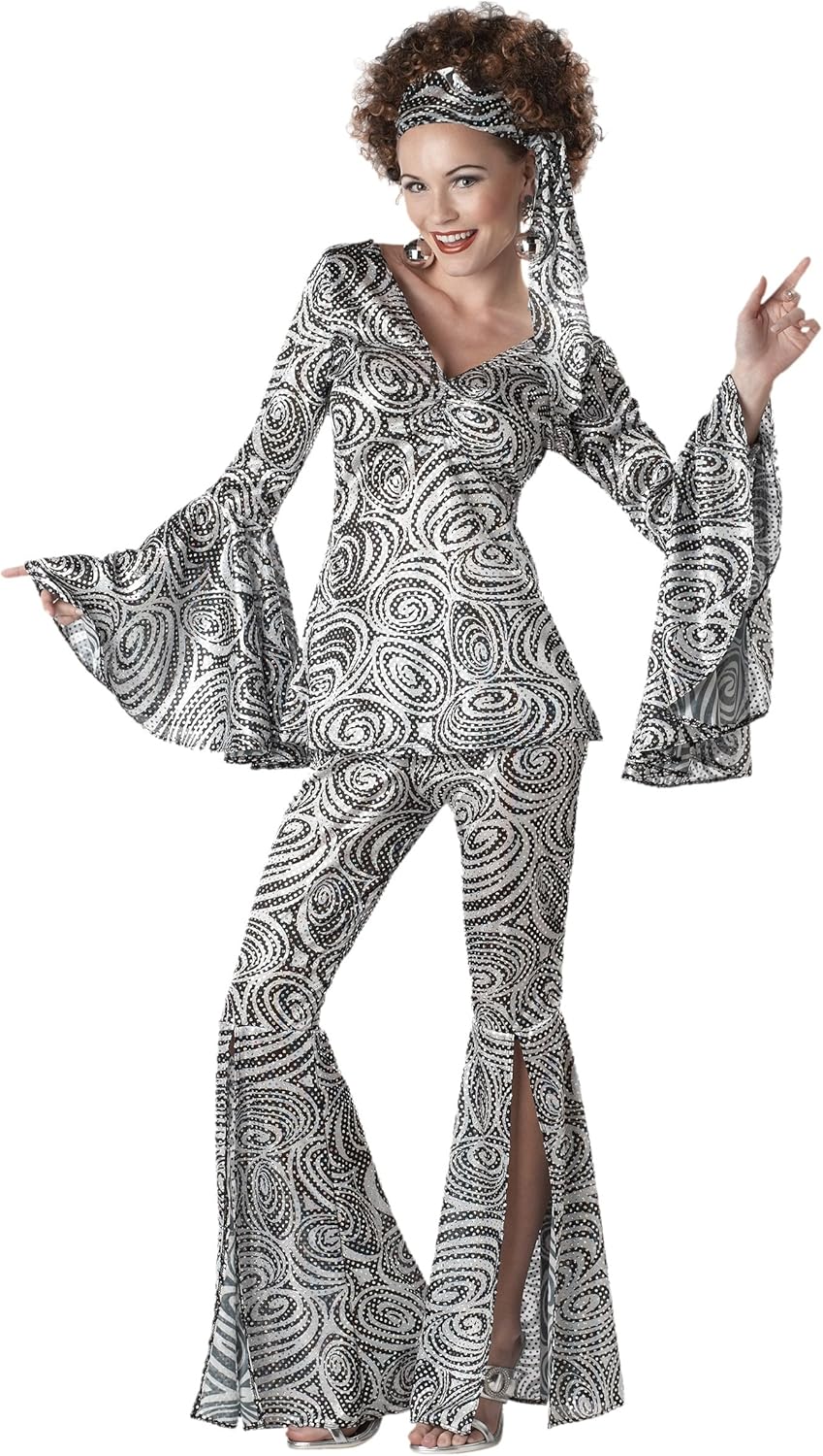 Kostüm Foxy Lady Damen, S Weiß