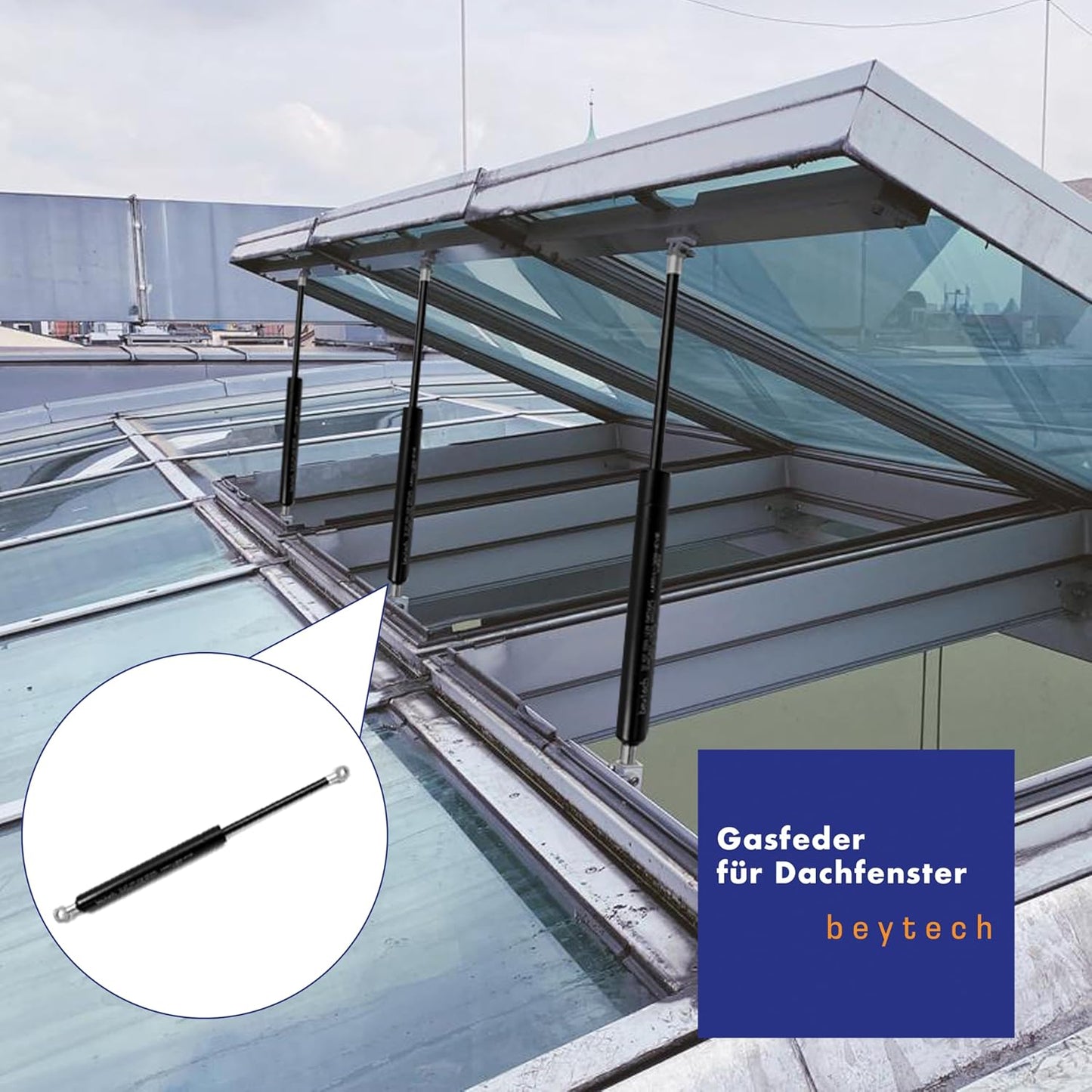 Gasdruckfeder für Türen & Kofferraum, 800N, 500mm, 800 Newton 500 mm